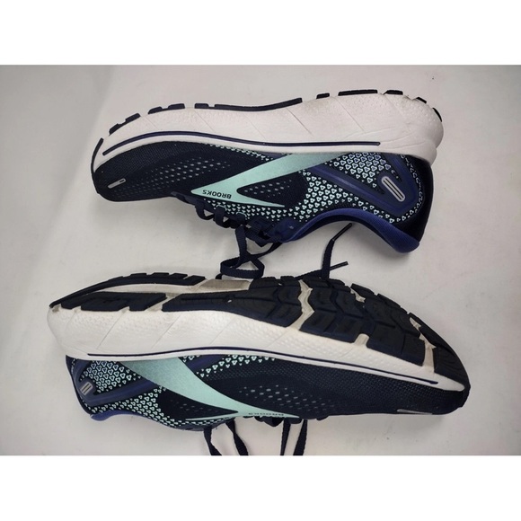 Brooks 🤩 Women's Ghost 14 Athletic Shoes - Dark Blue and Light Green - Picture 4 of 5